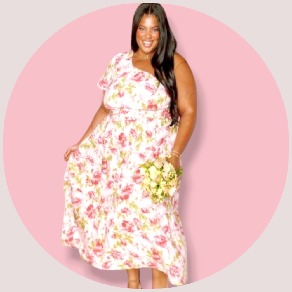 Show Me Your MuMu Deluca Dress XXL Pink Floral